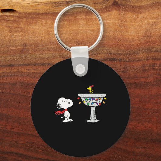 Peanuts Decorated Bird Bath  Sleutelhanger (Voorkant)