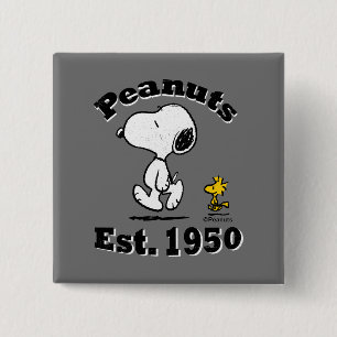 Peanuts Est. 1950 Vierkante Button 5,1 Cm