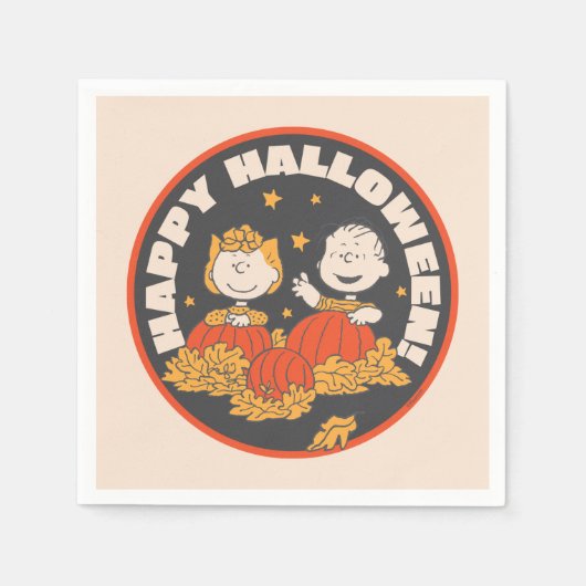 Peanuts | Fijne Halloween Sally & Linus Servet (Voorkant)