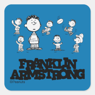 Peanuts Franklin Armstrong Vierkante Sticker