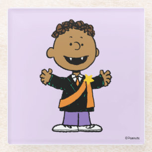 Peanuts Franklin Halloween Vampier Glazen Onderzetter