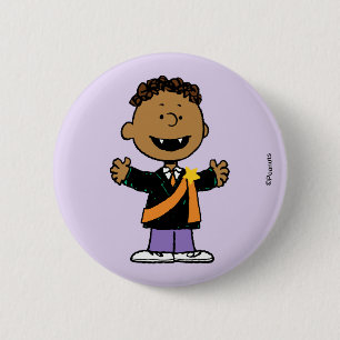 Peanuts   Franklin Halloween Vampier Ronde Button 5,7 Cm