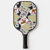 Peanuts Gang Card Deck Pattern Pickleball Paddle (Voorkant)