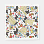 Peanuts Gang Card Deck Pattern Servet (Voorkant)