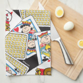 Peanuts Gang Card Deck Pattern Theedoek (Quarter Fold)
