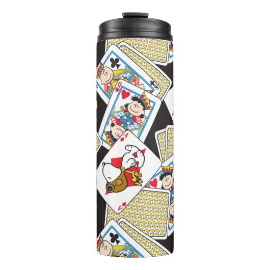 Peanuts Gang Card Deck Pattern Thermosbeker (Voorkant)