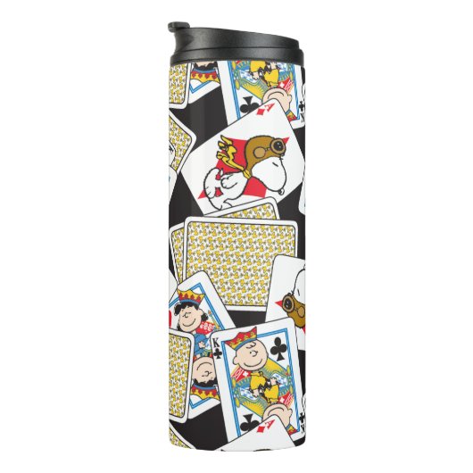 Peanuts Gang Card Deck Pattern Thermosbeker (Geroteerd rechts)