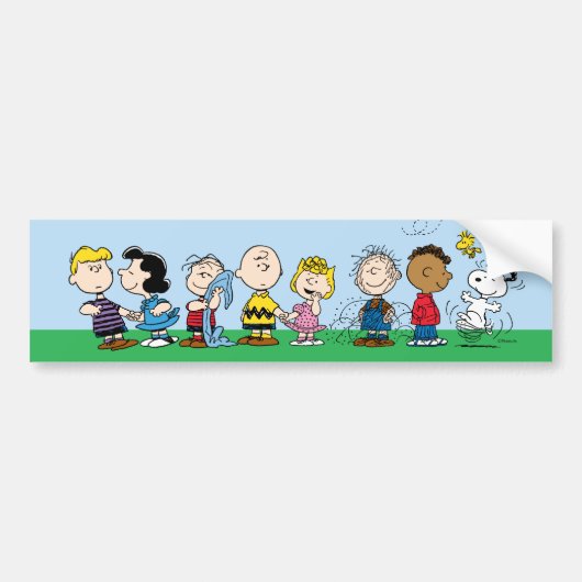 Peanuts Gang Group Lineup Bumpersticker (Voorkant)