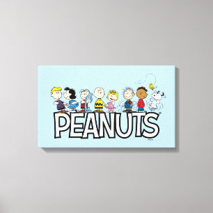 Peanuts Gang Group Lineup Canvas Afdruk