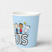 Peanuts Gang Group Lineup Papieren Bekers (Achterkant)