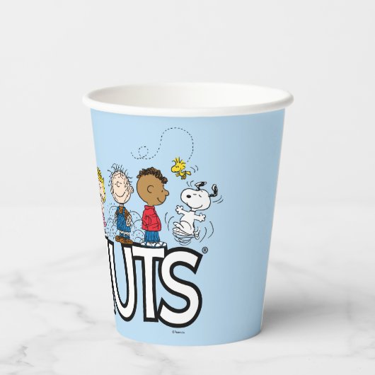 Peanuts Gang Group Lineup Papieren Bekers (Achterkant)