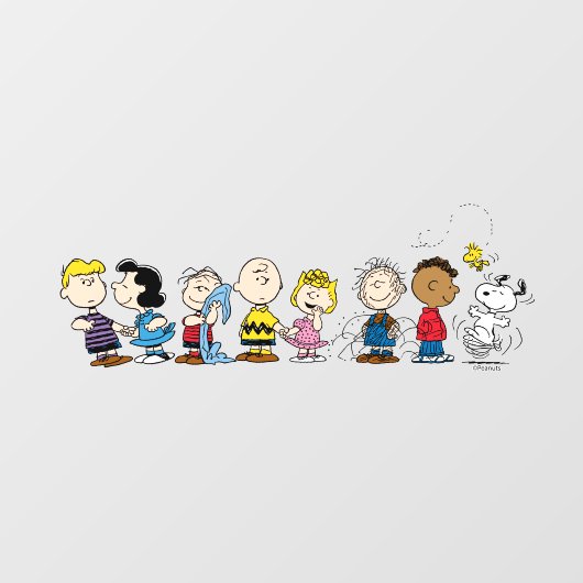 Peanuts Gang Group Lineup Raamsticker (Vel)