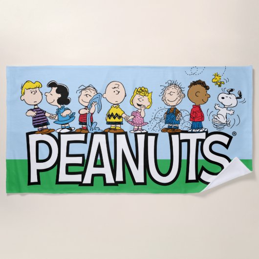 Peanuts Gang Group Lineup Strandlaken (Voorkant)