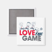 Peanuts Gang - hou van het spel Magneet (Voorkant / Achterkant)