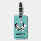 Peanuts Gang Lifting Snoopy Bagagelabel (Voorkant verticaal)