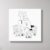 Peanuts Gang Reading Comics Canvas Afdruk (Voorkant)