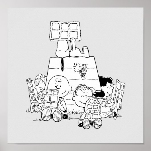 Peanuts Gang Reading Comics Poster (Voorkant)