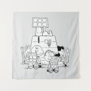 Peanuts Gang Reading Comics Wandkleed