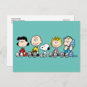 Peanuts Gang Sitting Together Briefkaart (Voorkant / Achterkant)