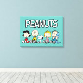 Peanuts Gang Sitting Together Canvas Afdruk (Insitu (Houten vloer))