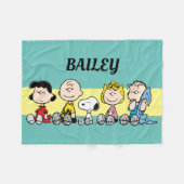Peanuts Gang Sitting Together Fleece Deken (Voorkant (Horizontaal))