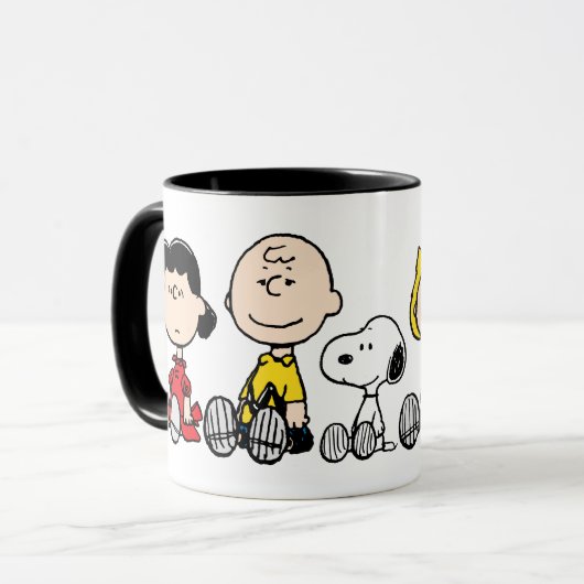 Peanuts Gang Sitting Together Mok (Voorkant links)
