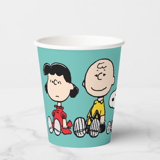 Peanuts Gang Sitting Together Papieren Bekers (Voorkant)