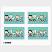 Peanuts Gang Sitting Together Rechthoekige Sticker (Vel)