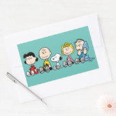 Peanuts Gang Sitting Together Rechthoekige Sticker (Envelop)