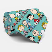 Peanuts Gang Sitting Together Stropdas (Opgerold)