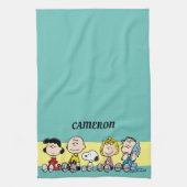 Peanuts Gang Sitting Together Theedoek (Verticaal)