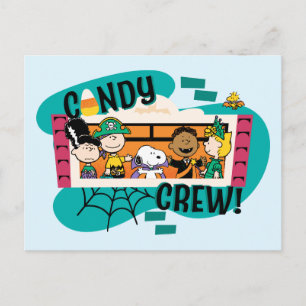 Peanuts Gang Snoep Bemanning Halloween Briefkaart