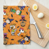 Peanuts | Gelukkig Halloween patroon Theedoek (Quarter Fold)