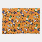 Peanuts | Gelukkig Halloween patroon Theedoek (Horizontaal)