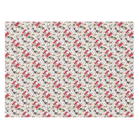 Peanuts | Gelukkig Thanksgiving Patroon Tafelkleed (Voorkant (Horizontaal))