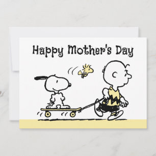 Peanuts Gelukkige Moederdag Skateboard Feestdagenkaart