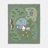 Peanuts | Genesteld in de bergen Camping Fleece Deken (Voorkant)