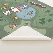 Peanuts | Genesteld in de bergen Camping Sherpa Deken (3/4)