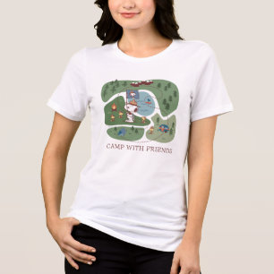 Peanuts   Genesteld in de bergen Camping Tri-Blend Shirt