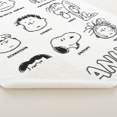Peanuts gezichten sherpa deken (3/4)