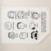 Peanuts gezichten sherpa deken (Voorkant (horizontaal))