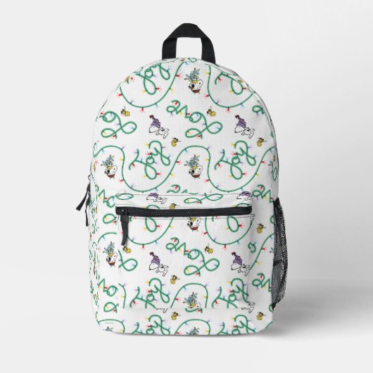 Peanuts | Glanzend en helder kerstliefdespatroon Bedrukte Rugzak (Voorkant)