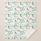 Peanuts | Glanzend en helder kerstliefdespatroon Sherpa Deken (Voorkant)