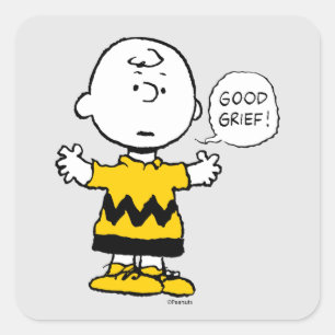Peanuts   Goed verdriet Charlie Brown Vierkante Sticker