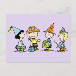 Peanuts Halloween snoep of levensgevaar Briefkaart