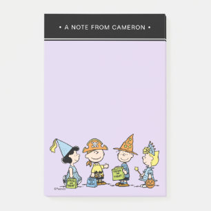 Peanuts Halloween snoep of levensgevaar Post-it® Notes