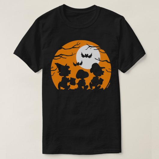Peanuts Halloween Trick or treat Silhouettes T-shirt (Design voorkant)