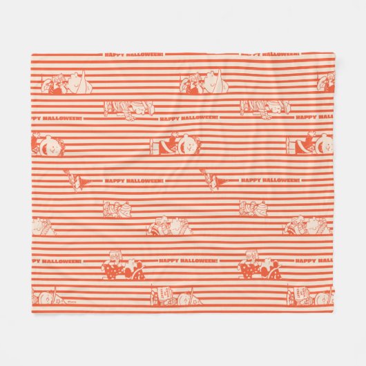 Peanuts |  Happy Halloween Pattern Fleece Deken (Voorkant (Horizontaal))