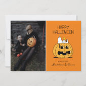 Peanuts | Happy Halloween Snoopy & Jack O' Lantern Feestdagenkaart (Voorkant)