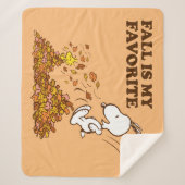Peanuts | Herfst is mijn favoriet Sherpa Deken (Voorkant)